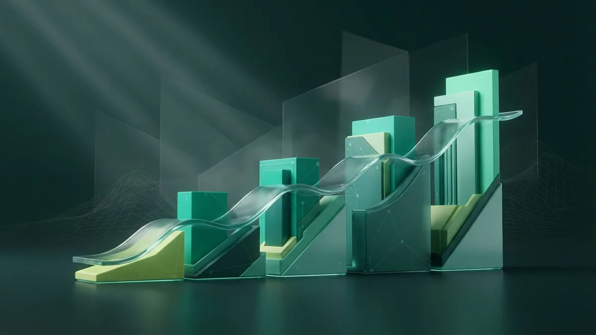 Steady progress through SEO review Rising modular forms that represent steady improvement from SEO reviews