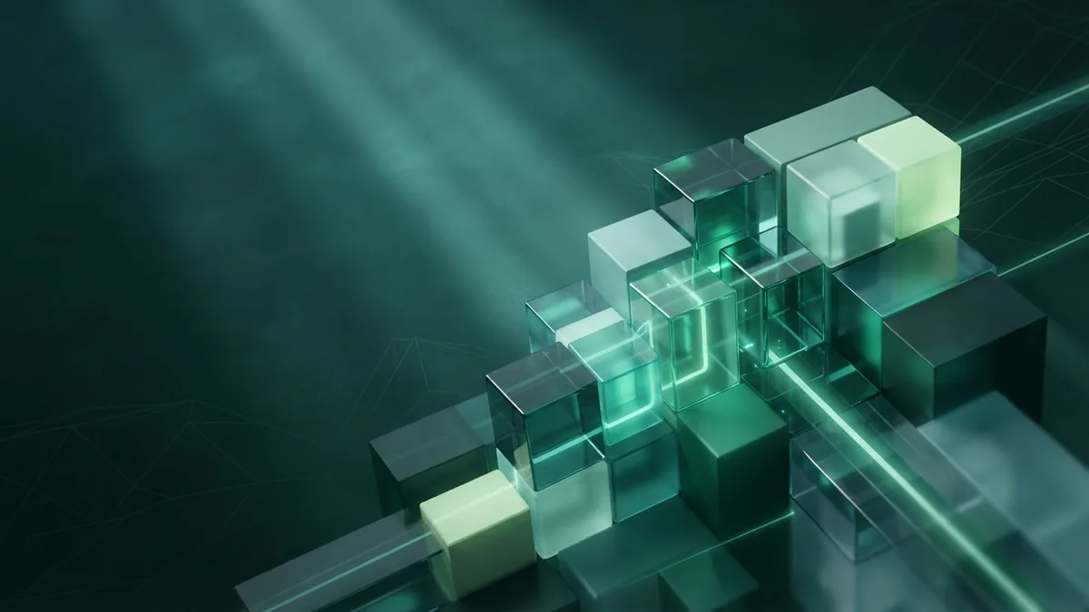 Build a focused freelance service Modular glass forms showing how a focused freelance service takes shape