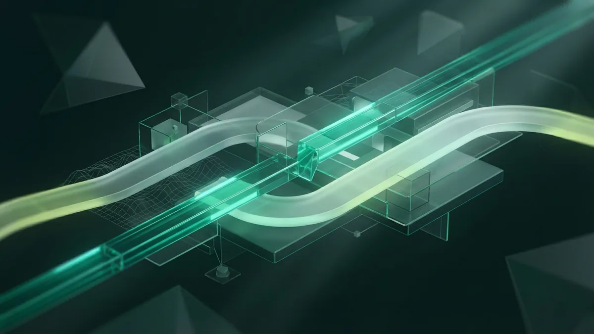 Two types of backlink paths Two abstract glass paths represent different backlink types in a balanced link profile