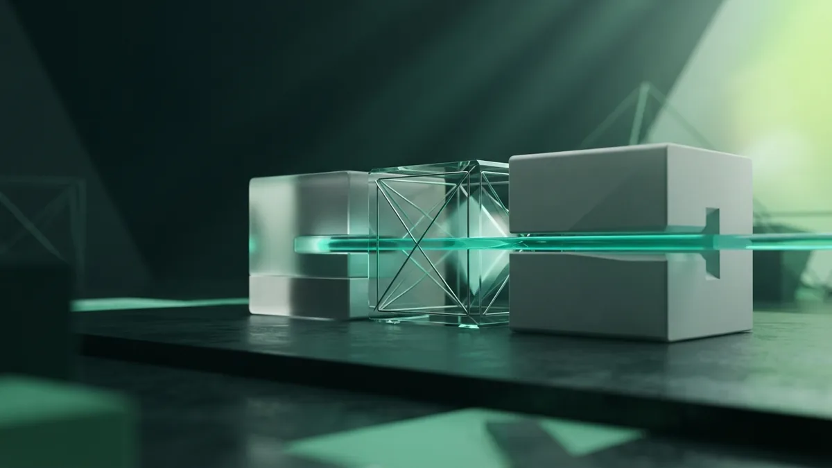 A clear path for email and SEO Aligned green geometric blocks show a clear path for joined email and SEO work