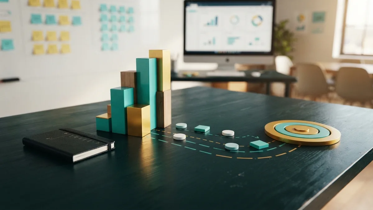 Benefits of a digital marketing plan Business planning scene showing targeted reach, lower costs, and measurable marketing growth