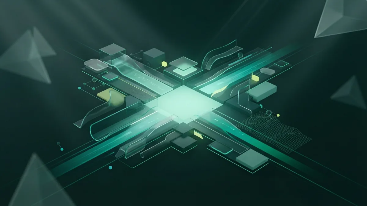 Focused digital reach Abstract geometric pathways showing focused reach and measurable digital growth