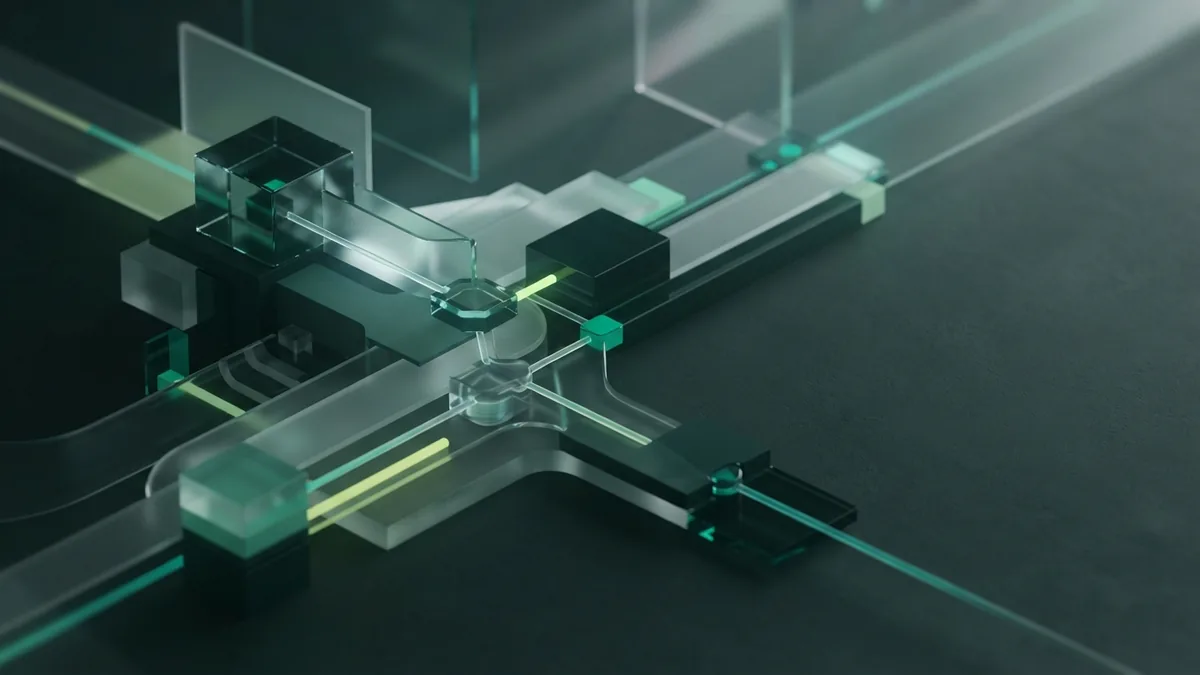 Connected glass forms suggest the different work paths and income models for designers