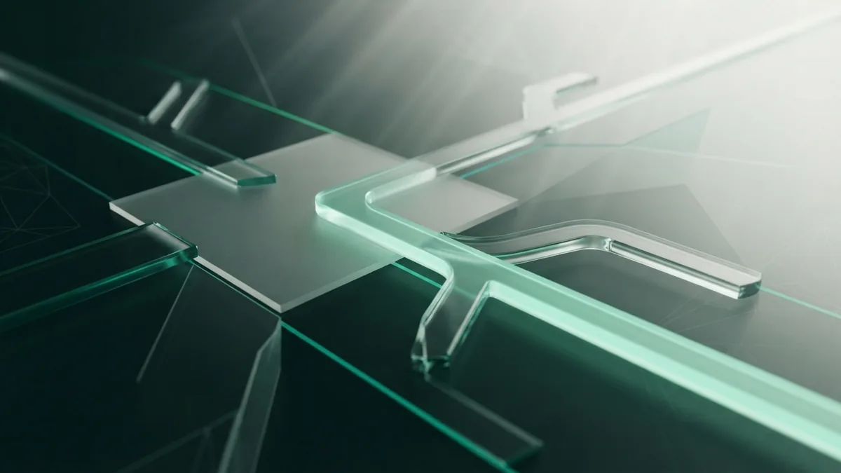 A glowing path among glass layers represents how a useful summary can attract search clicks