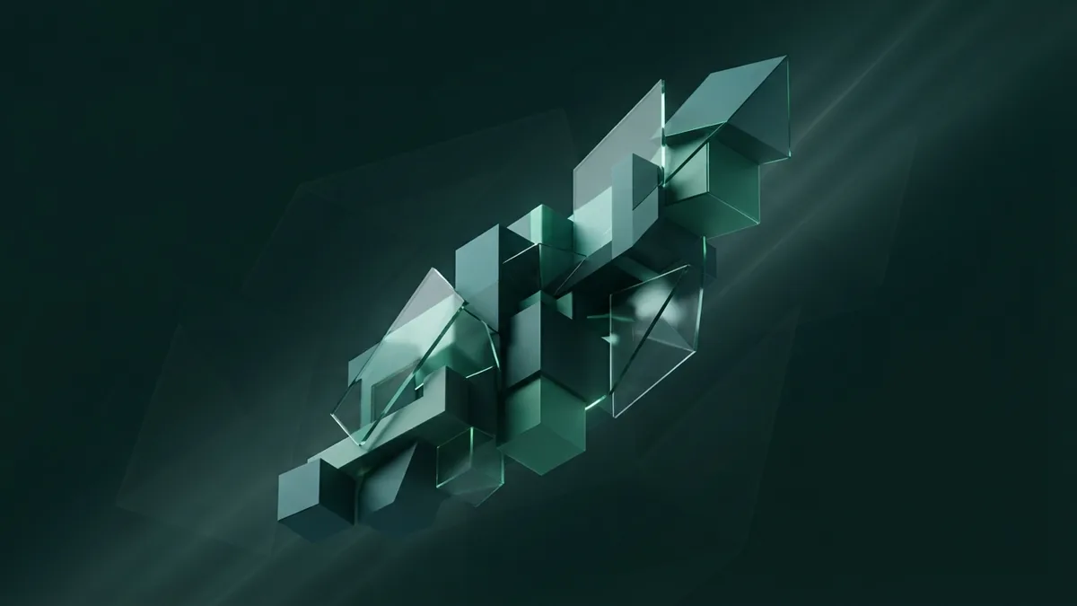 Abstract SEO growth structure Abstract modular green forms representing a structured SEO growth plan