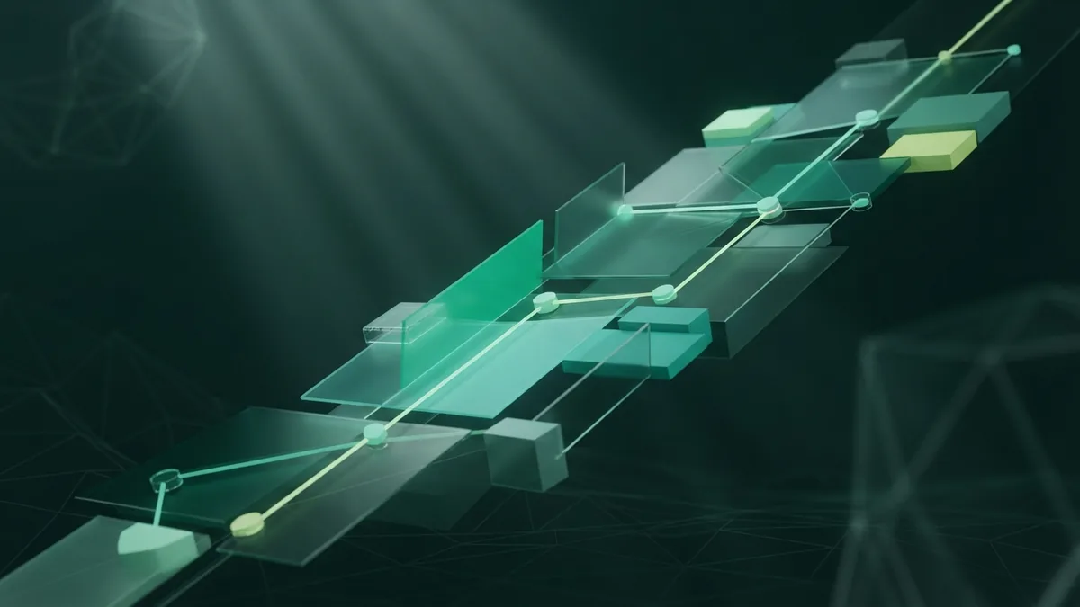 Abstract geometric route showing a focused digital marketing strategy